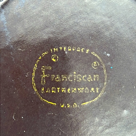 Vintage Franciscan Madeira Tall Earthenware Coffee Pot - Brown w/ Green Floral - Picture 13 of 15